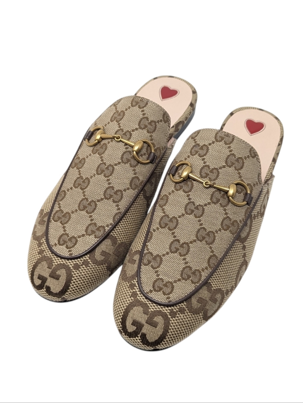 NIB Gucci Princetown Jumbo GG Monogram Horsebit Jacquard Loafer Mule Size EU 40 - Picture 6 of 13